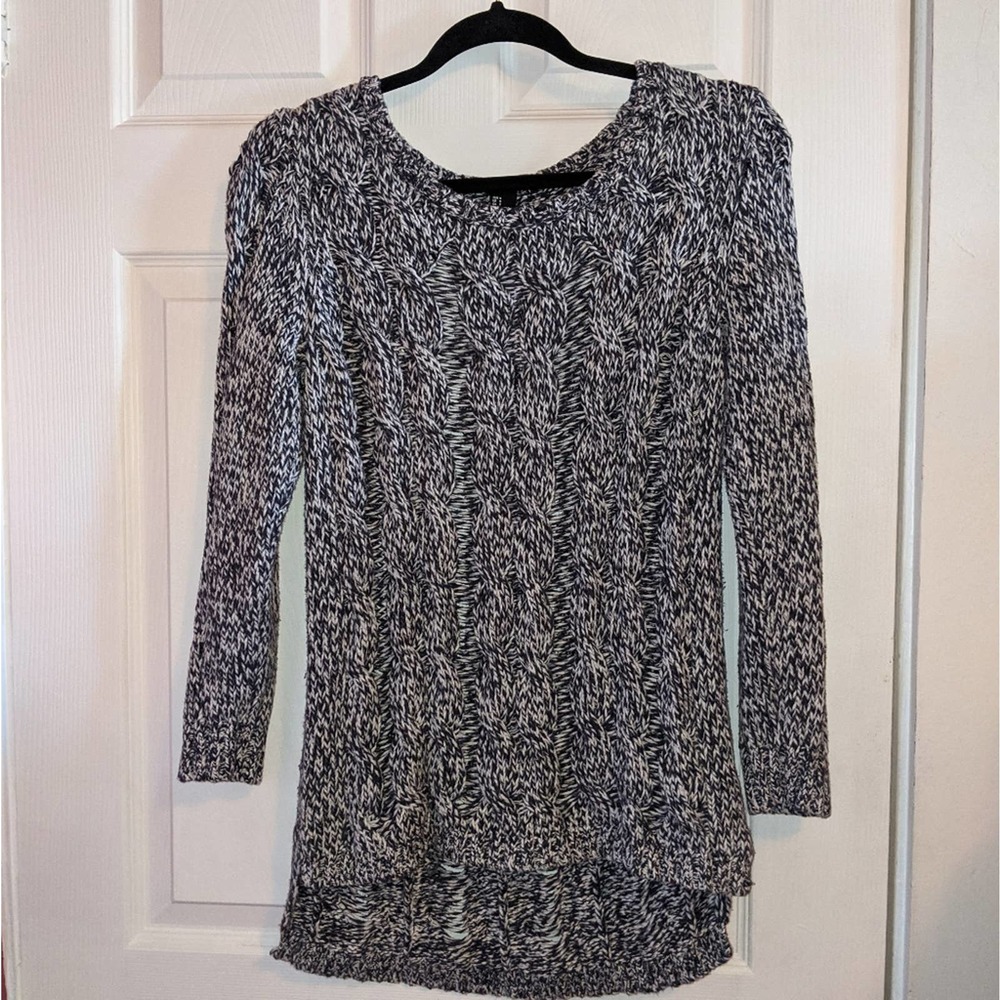 H&M Women's Navy Blue and White Long Sleeve Sweater Top S - Picture 3 of 12